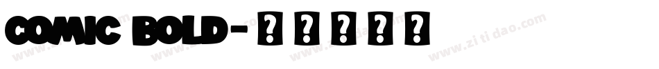 Comic Bold字体转换